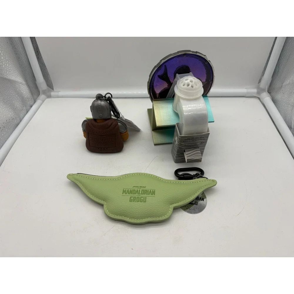 Bath & Body Works Star Wars Mandalorian Grogu Lot Coin Purse PocketBac Holder